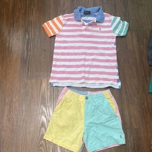 Ralph Lauren Polo Little boys size 7 shorts and shirt WORN ONCE